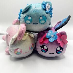 Aphmau Meemeow Sparkle Collection Glitter Mermaid, Fairy, Unicorn Cat Plush Set